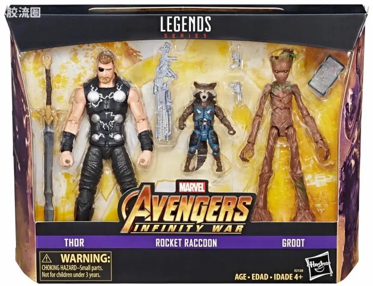 Marvel Legends/漫威传奇 可动人偶系列 礼盒版 复仇者联盟3 3人盒装