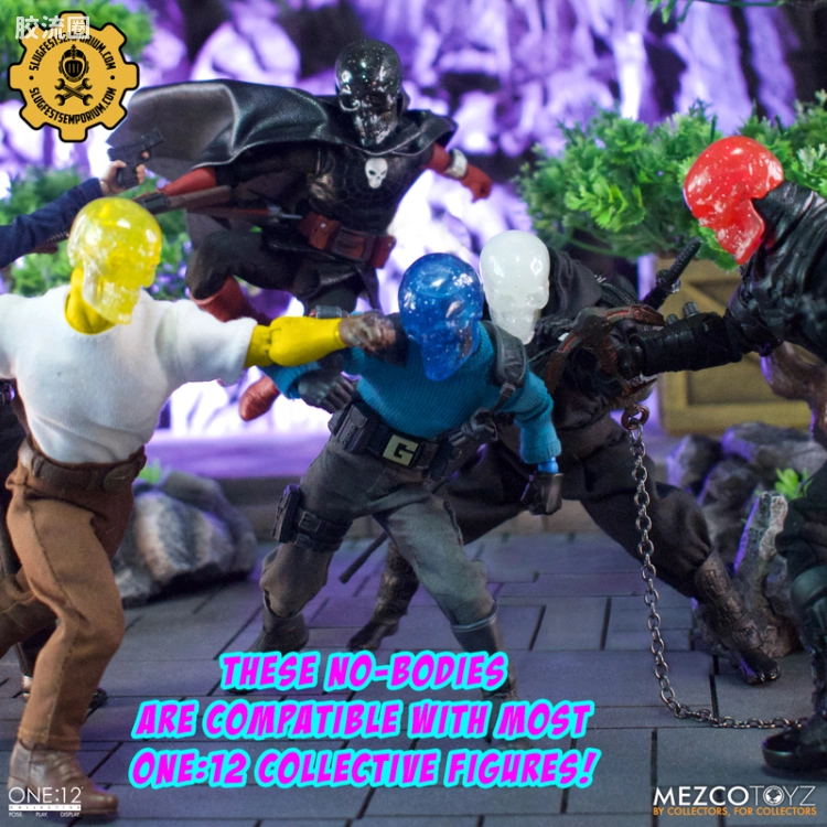 Mezco one-12系列 1/12集体配件系列 多色骷髅头