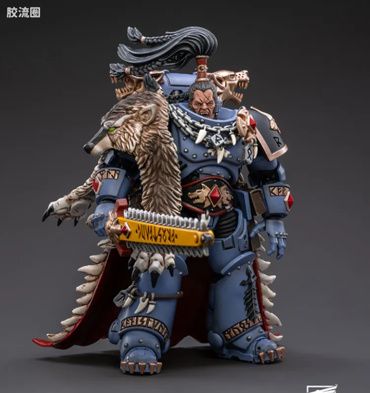 JOYTOY x 战锤40K 太空野狼 太空野狼少狼主 拉格纳 黑鬃