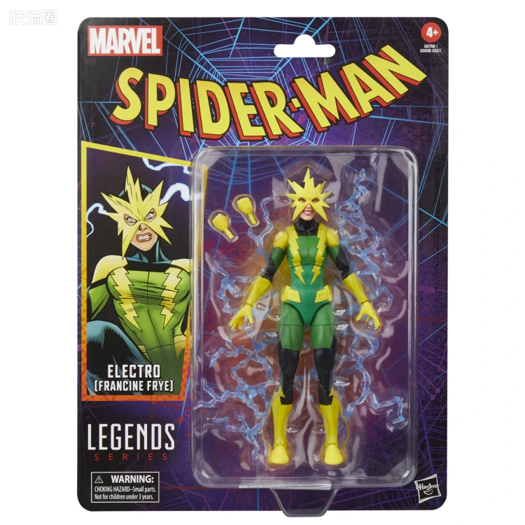 Marvel Legends/漫威传奇 可动人偶系列 蜘蛛侠 漫画 复古挂卡系列 女电光人