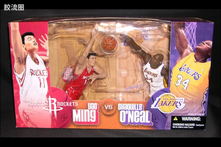 麦克法兰NBA篮球系列玩具 特别版 姚明与沙奎尔-奥尼尔