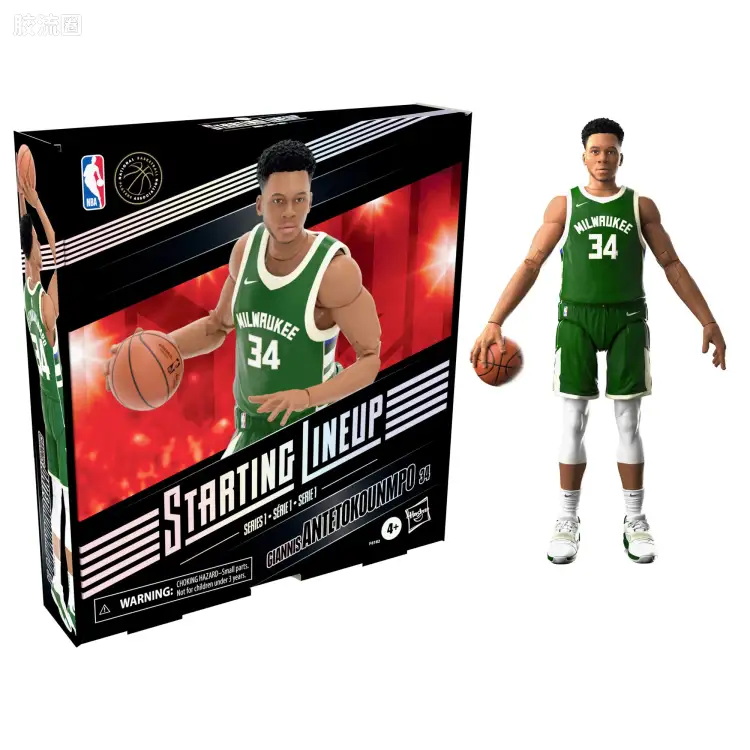孩之宝 首发阵容系列 NBA 球队 第1代 密尔沃基雄鹿队 34号 扬尼斯
