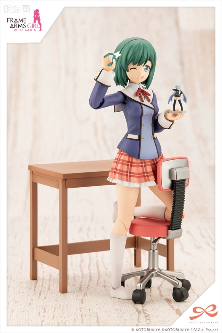 创彩少女庭园 创彩少女庭园×Frame Arms Girl 寿武希子【若叶女子高校·冬服】制作模型版 - 图片