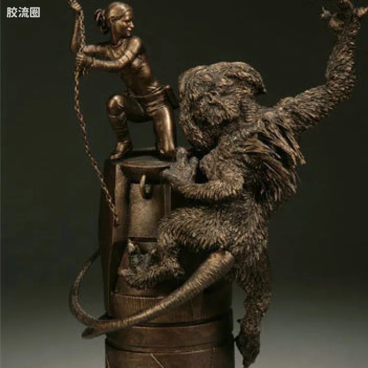 sideshow静态模型系列 Polystone Diorama 帕德梅对内克苏 仿青铜