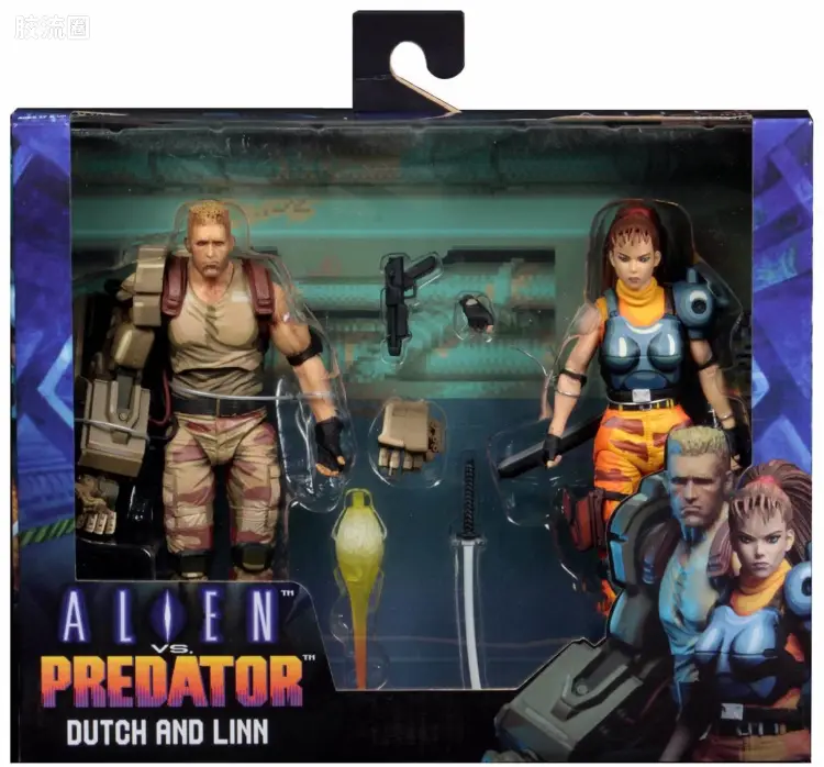 NECA 7寸可动人形系列 街机游戏 异形大战铁血战士 达奇与林
