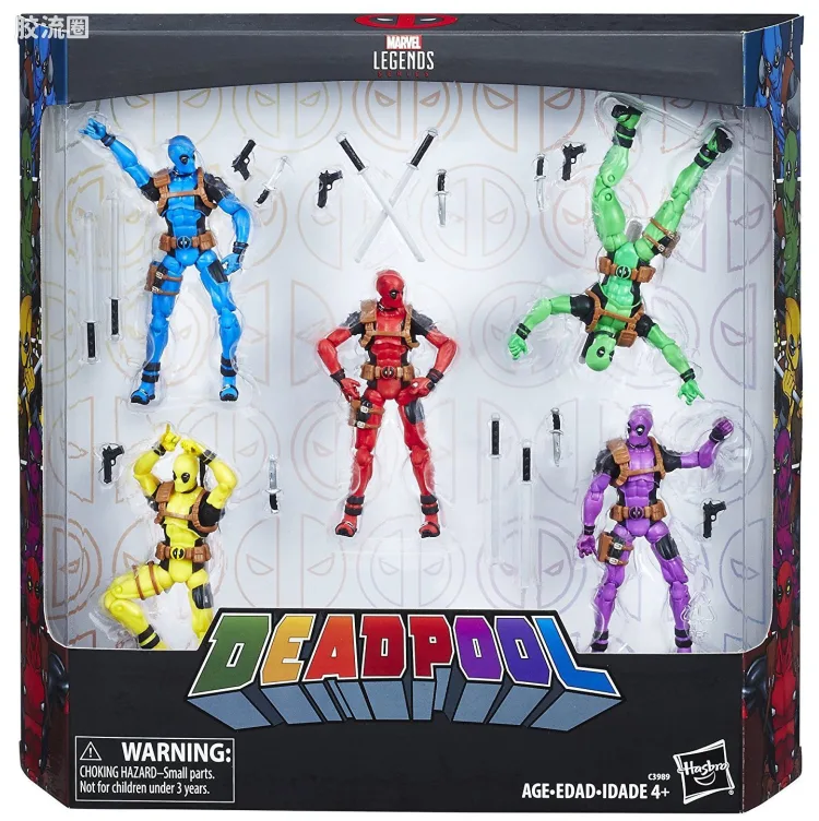 Marvel Legends/漫威传奇 可动人偶系列 3.75寸 多人盒装系列 彩虹小队 死侍 5人盒装