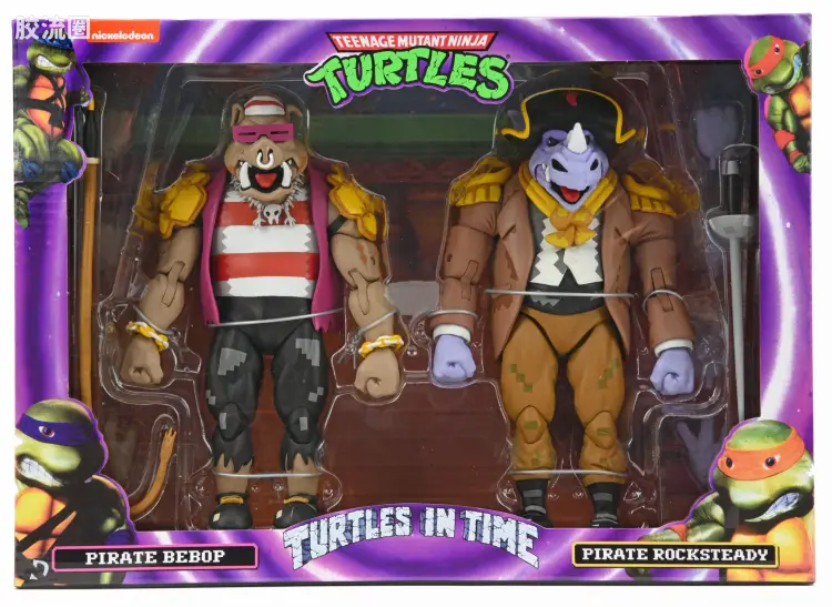 NECA 7寸可动人形系列 街机游戏 忍者神龟2 犀牛头&猪面人 海盗版