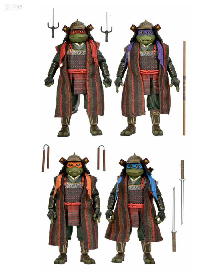 忍者神龟3 武士龟4人套装