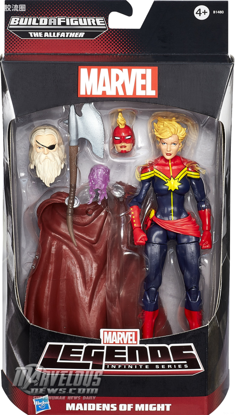 Marvel Legends/漫威传奇 可动人偶系列 奥丁神系列 惊奇队长