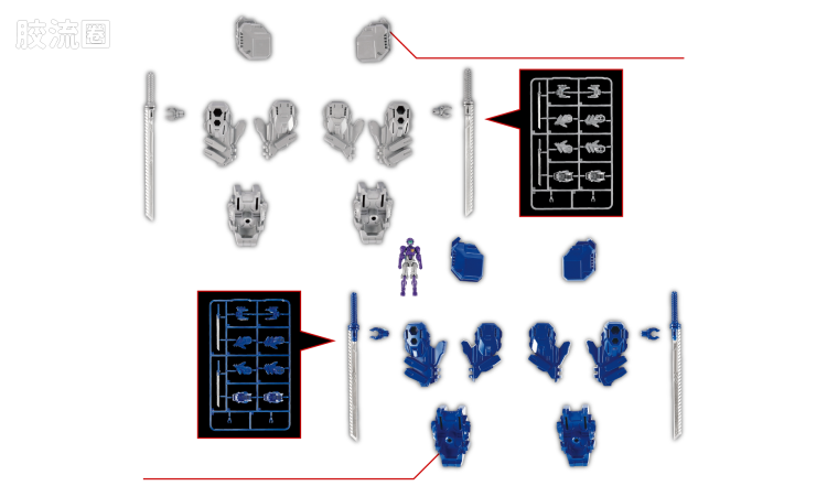 戴亚克隆（2016） 战术机动机兵系列 第28弹 Extra Armament:PACK2 装甲武器配件 - 图片