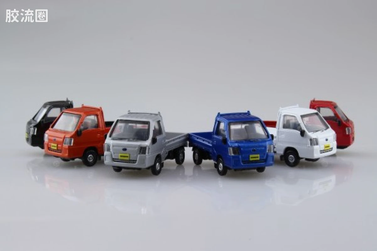 青岛社成品车系列 1/64 成品汽车 斯巴鲁 Sambar 收藏（12个1盒）