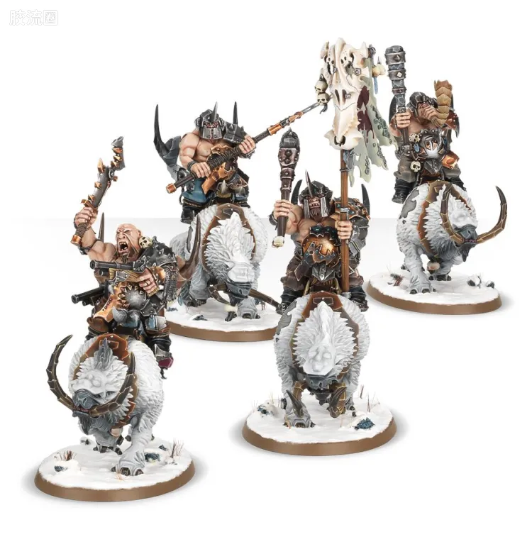 战锤：西格玛时代 Warhammer：Age of Sigmar Ogor Mawtribes 食人魔大胃部落 旧版 兽爪劫掠者 丧牙兽群