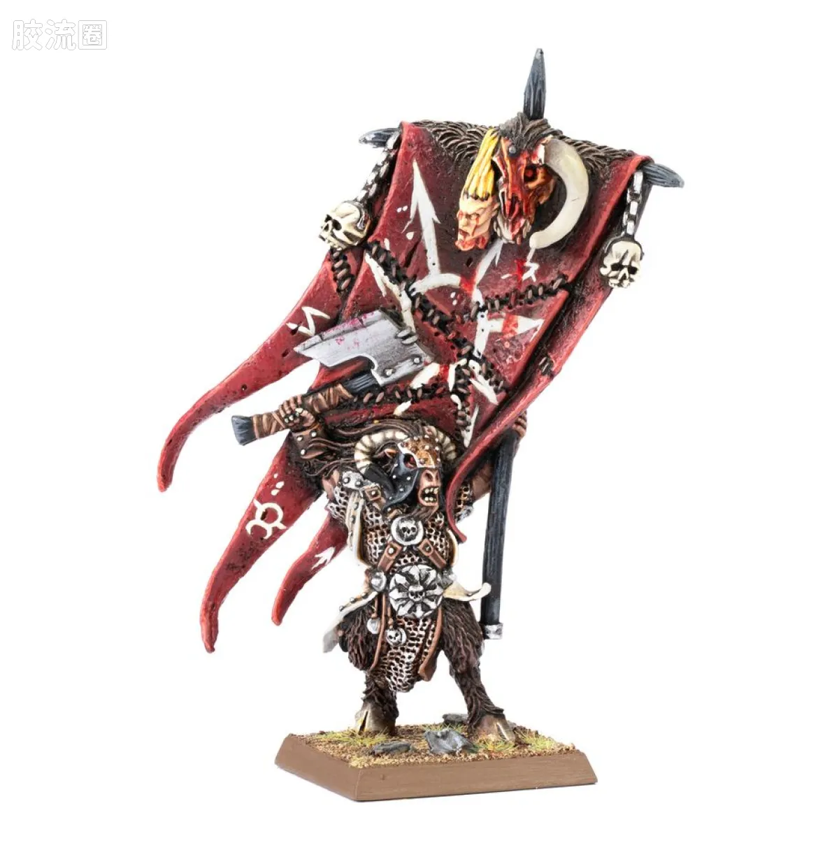 战锤：旧世界 Warhammer: The Old World Beastmen Brayherds 野兽人嘶叫兽群 旧版 战角兽战斗旗手