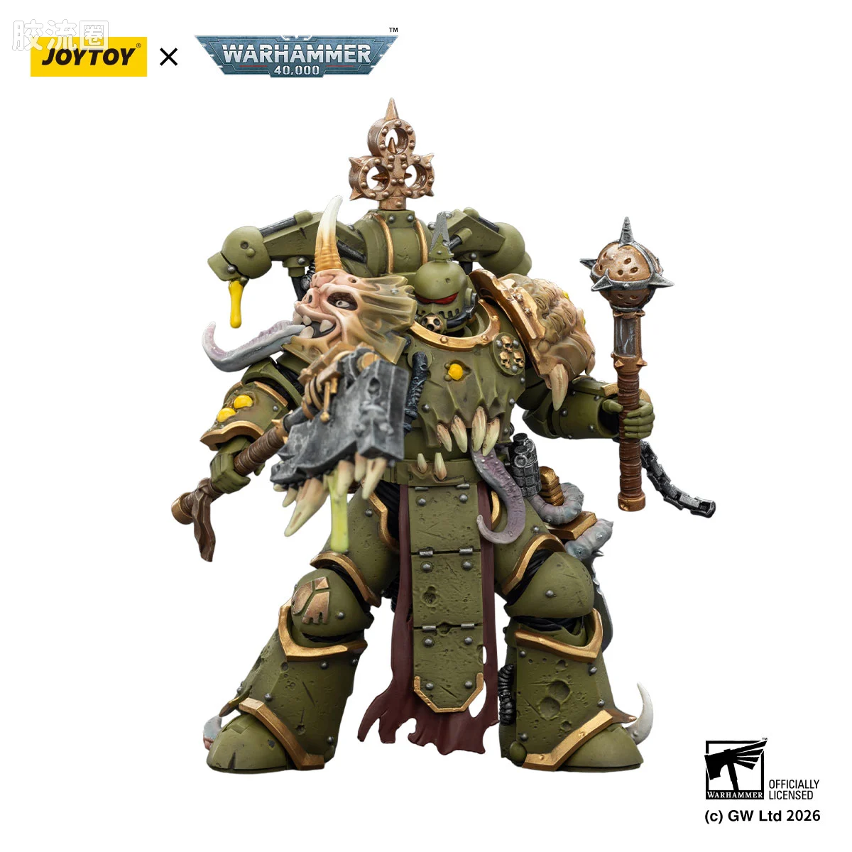 JOYTOY x 战锤40K 混沌势力 死亡守卫 瘟疫战士（剧毒斧＆瘟疫毒刃）