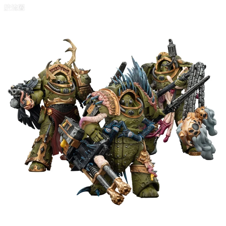 JOYTOY x 战锤40K 混沌势力 死亡守卫 腐毒领主终结者三人组