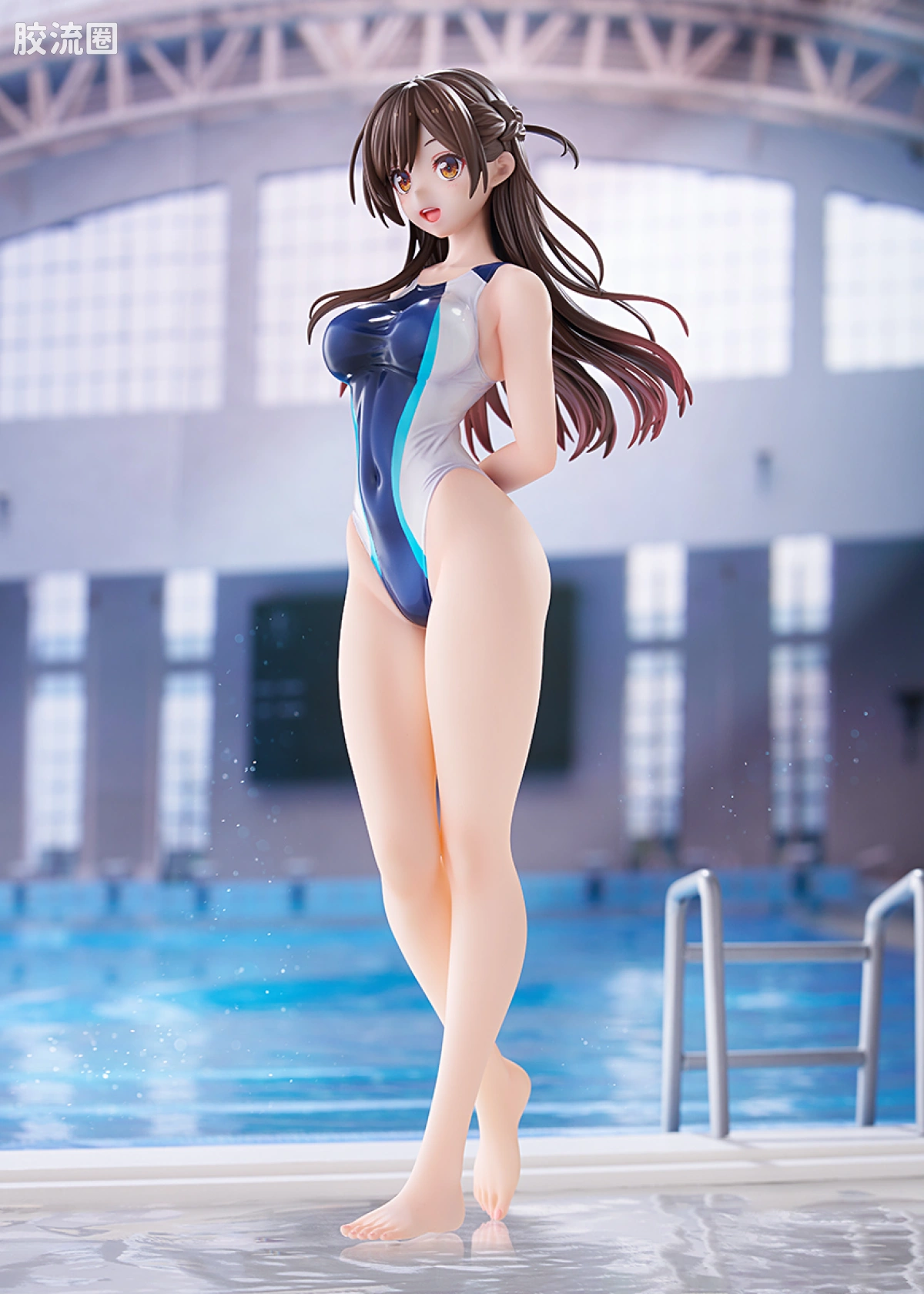 AMAKUNI 手办系列 限定及特别版 水原千鹤 水色线条竞泳泳装 Ver. - 图片