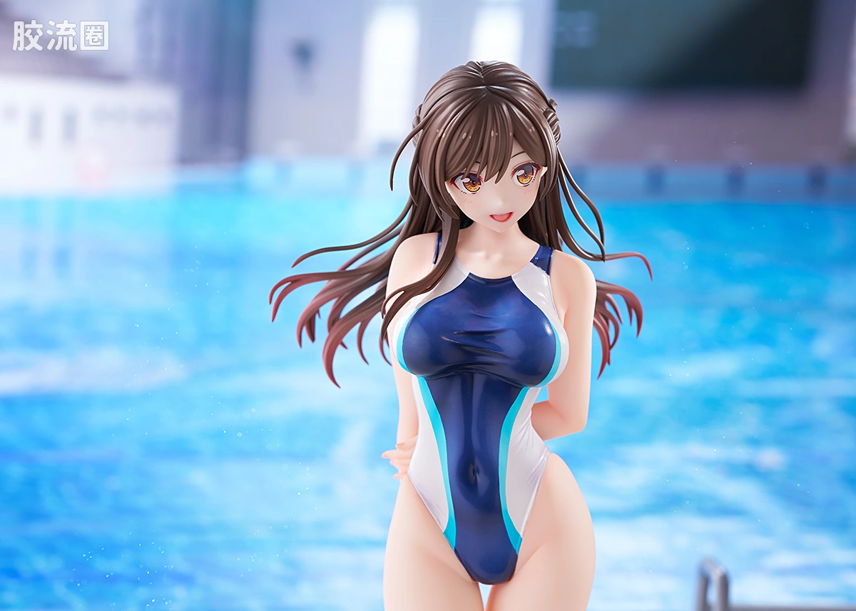AMAKUNI 手办系列 限定及特别版 水原千鹤 水色线条竞泳泳装 Ver. - 图片