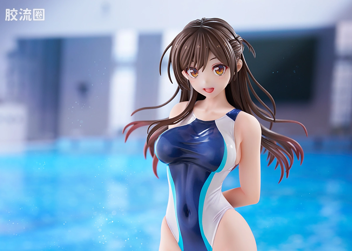 AMAKUNI 手办系列 限定及特别版 水原千鹤 水色线条竞泳泳装 Ver. - 图片