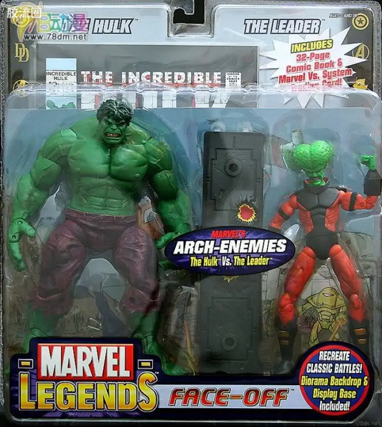 Marvel Legends/漫威传奇 可动人偶系列 双面 第1代 浩克与圆头Leader