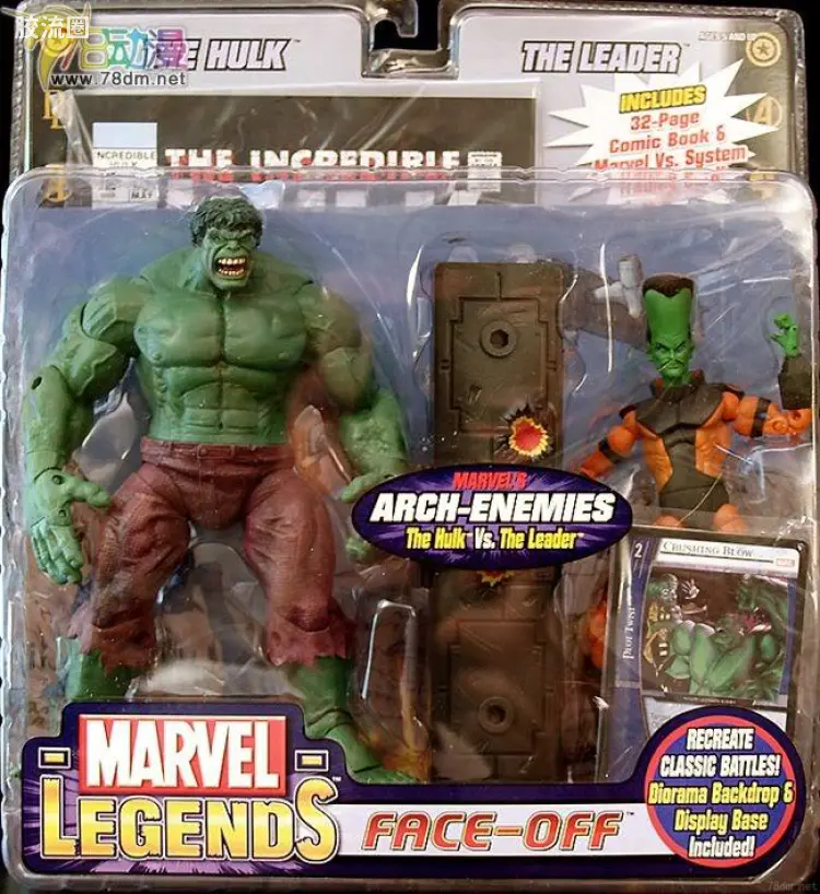 Marvel Legends/漫威传奇 可动人偶系列 双面 第1代 浩克与长头Leader