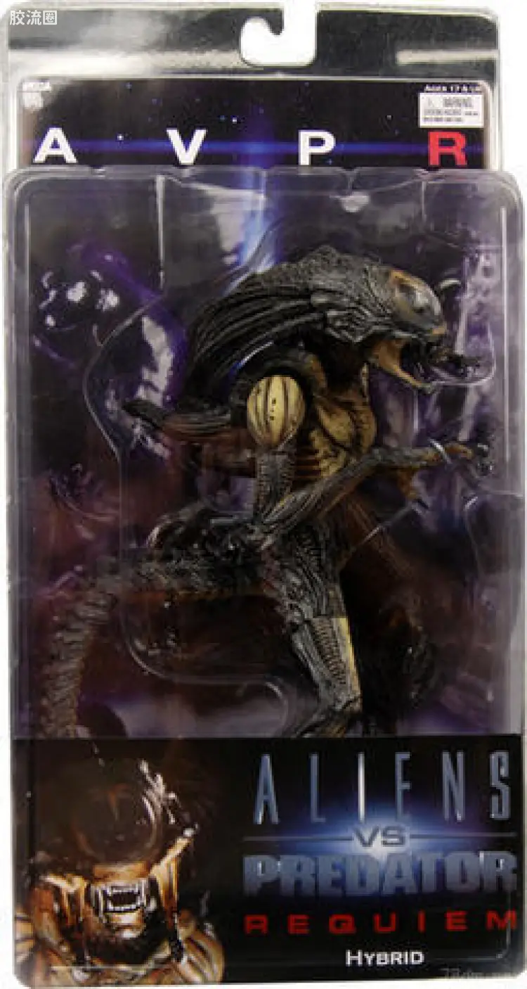 NECA 7寸可动人形系列 电影 异形大战铁血战士2 安魂曲 混血战士(张口) 第1代