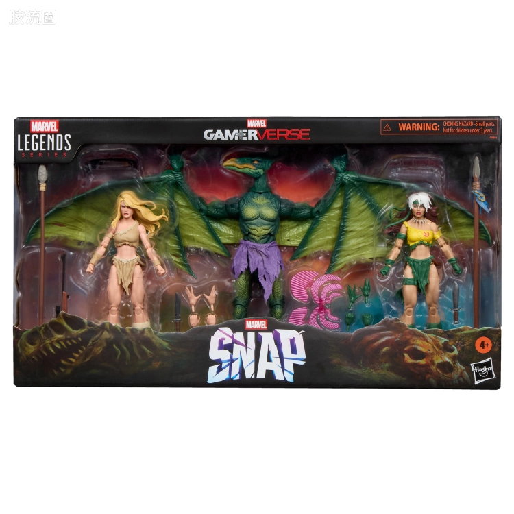 Marvel Legends/漫威传奇 可动人偶系列 GAMERVERSE 游戏 漫威终极逆转 蛮荒之地 小淘气&山娜&翼龙人 三人套