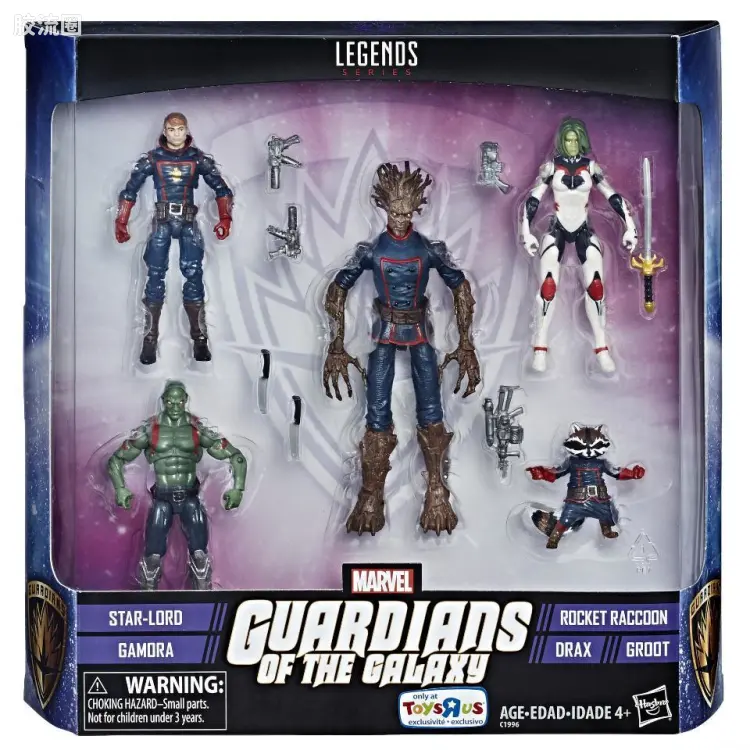 Marvel Legends/漫威传奇 可动人偶系列 3.75寸 多人盒装系列 漫画版 银河护卫队 5人盒装