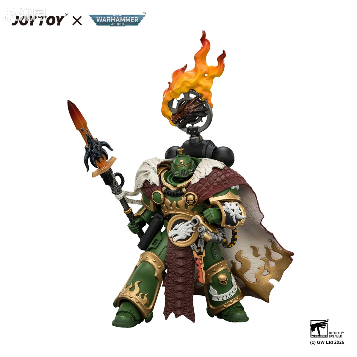 JOYTOY x 战锤40K null 火蜥蜴 锻造之父伏尔甘赫斯坦（铸造拳套＆伏尔甘之矛）