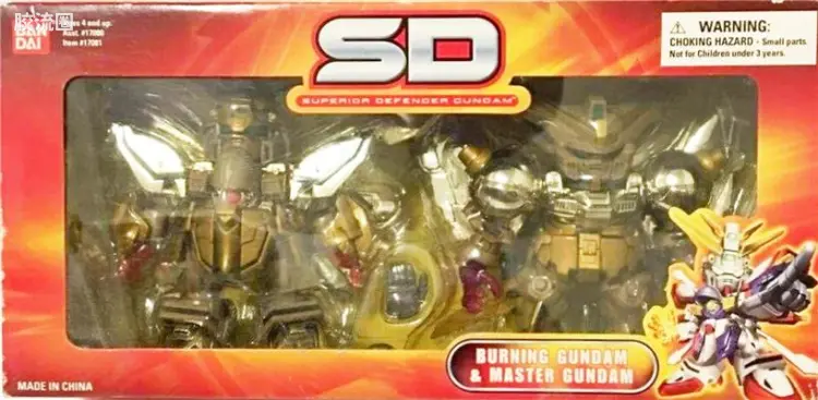 Super Defender 美版SD高达系列 可动成品 套装版 燃烧高达&尊者高达 (明镜止水)