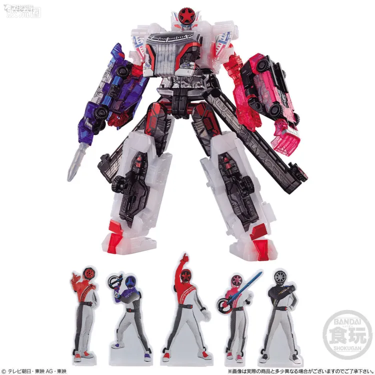 MINIPLA 普通版 爆上合体SP 奔奔者机器人&奔奔车套装 バクアゲクリアVer. みなさ