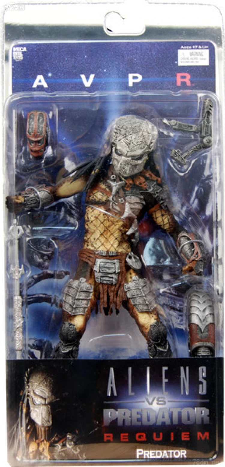 NECA 7寸可动人形系列 电影 异形大战铁血战士2 安魂曲 独狼铁血战士 第2代