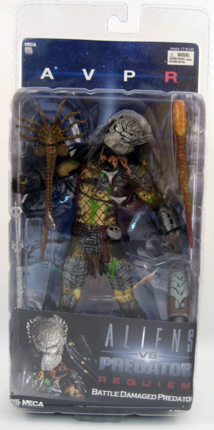 NECA 7寸可动人形系列 电影 异形大战铁血战士2 安魂曲 独狼铁血(战损版) 第4代