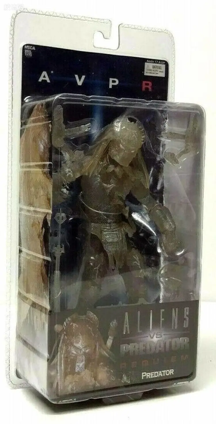NECA 7寸可动人形系列 电影 异形大战铁血战士2 安魂曲 独狼铁血(隐形版) 第3代