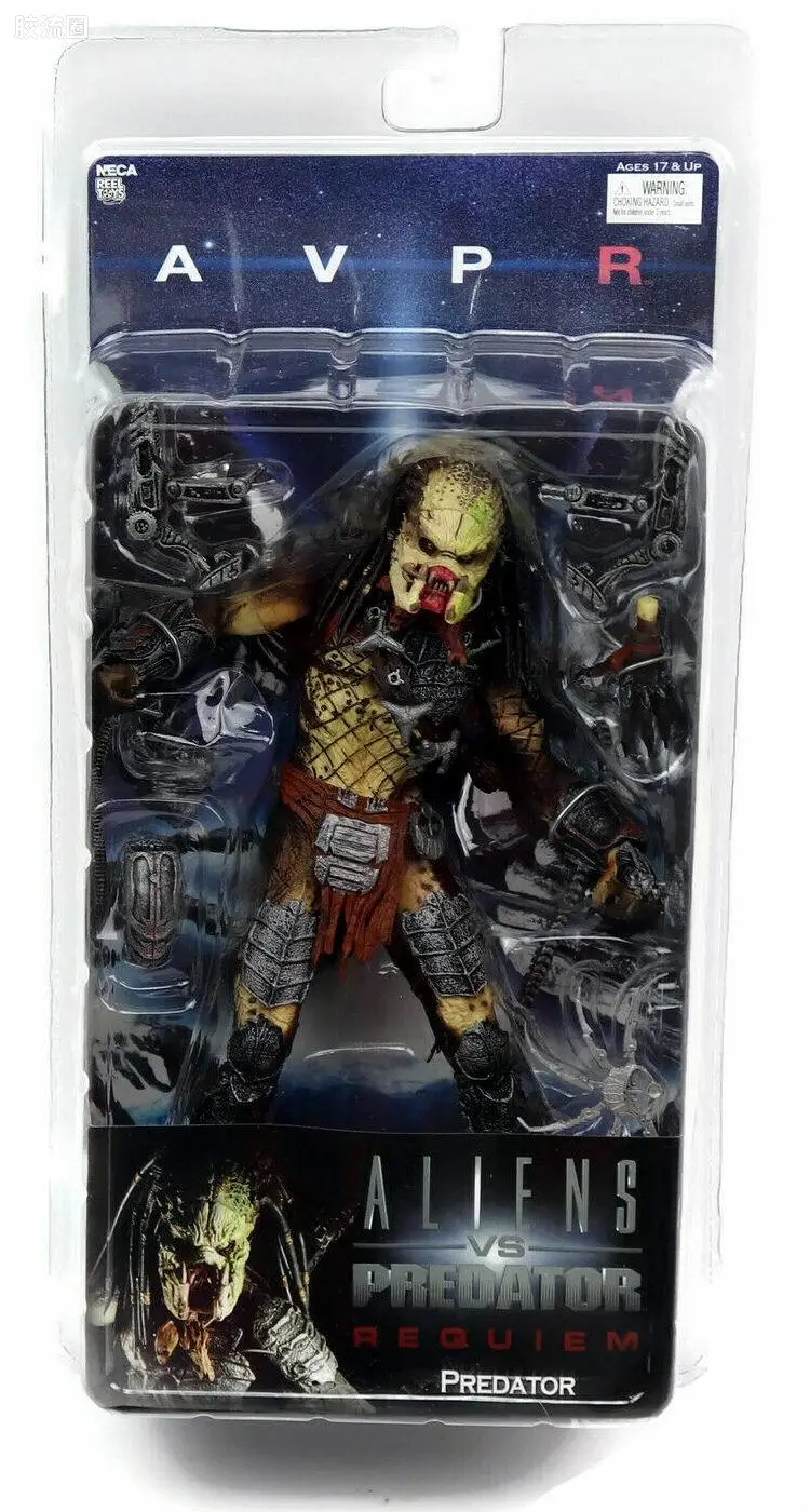 NECA 7寸可动人形系列 电影 异形大战铁血战士2 安魂曲 独狼铁血(露面版) 第2代