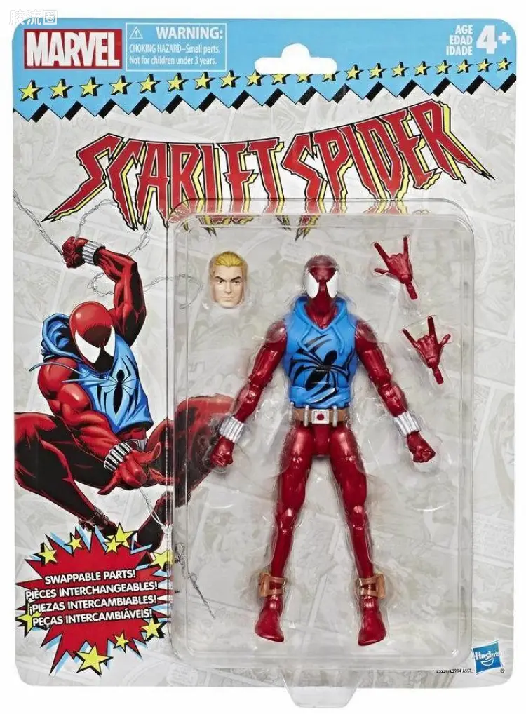 Marvel Legends/漫威传奇 可动人偶系列 6寸复古挂卡系列 猩红蜘蛛