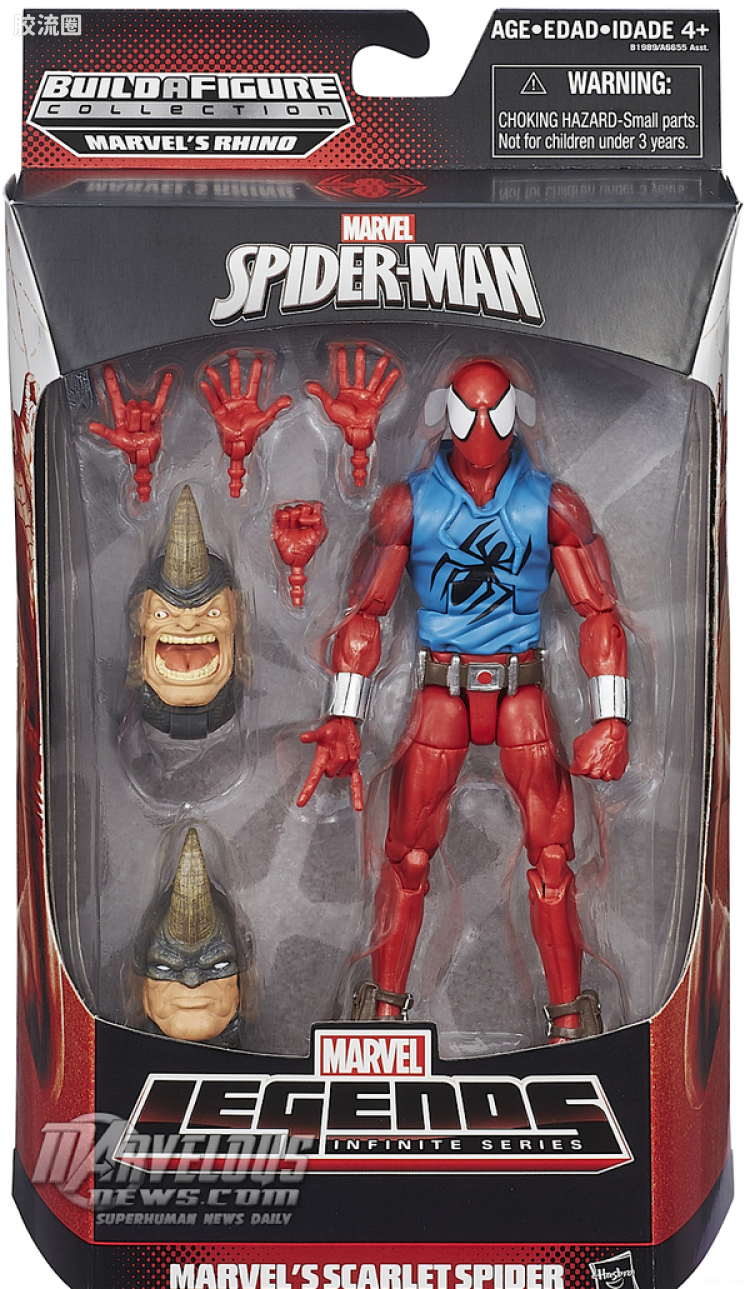 Marvel Legends/漫威传奇 可动人偶系列 犀牛人系列 猩红蜘蛛