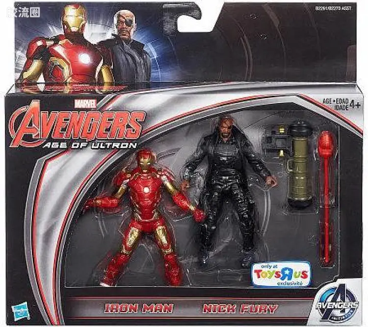Marvel Universe可动人偶系列 玩具反斗城 电影复仇者联盟2 独眼侠与钢铁侠MK43