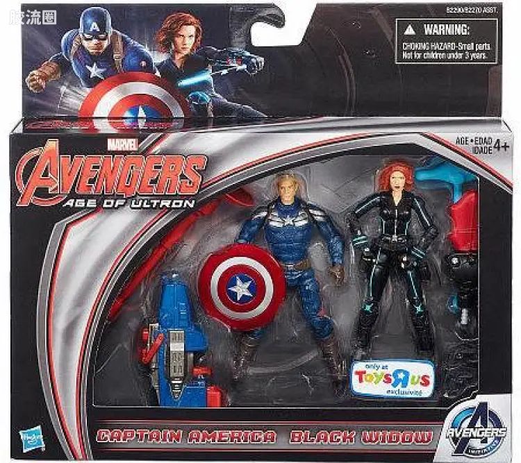 Marvel Universe可动人偶系列 玩具反斗城 电影复仇者联盟2 美国队长与黑寡妇