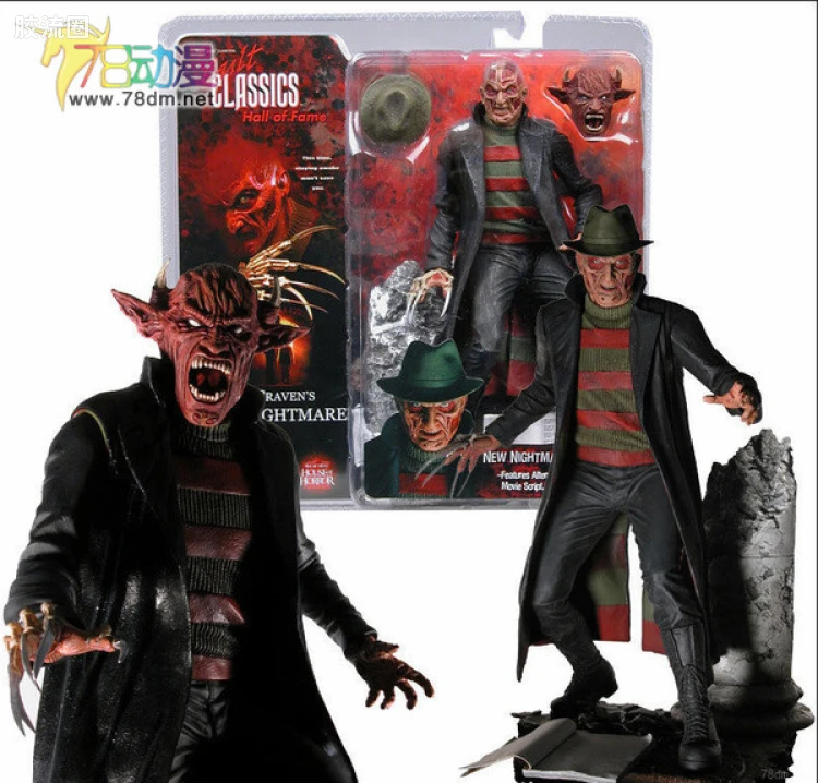 NECA 7寸可动人形系列 崇拜经典系列 名人堂 电影 猛鬼街7 佛瑞迪 第1代