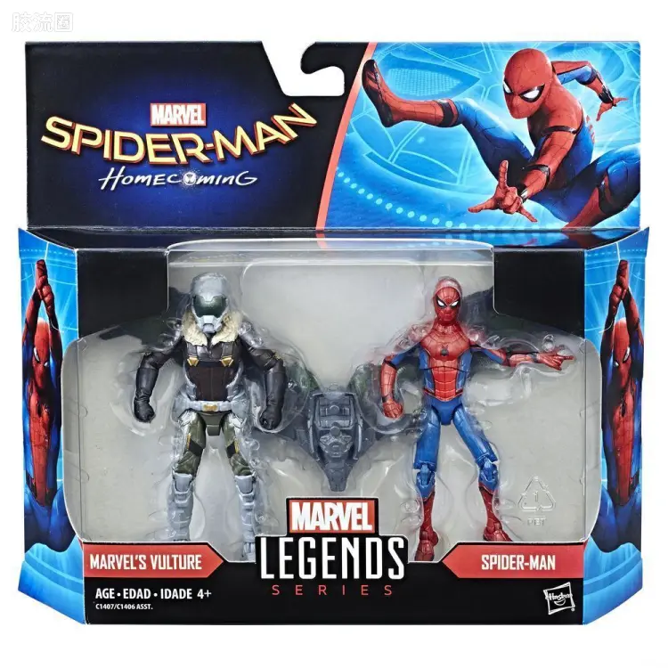 Marvel Legends/漫威传奇 可动人偶系列 3.75寸系列 电影 蜘蛛侠:英雄归来 蜘蛛侠对秃鹫