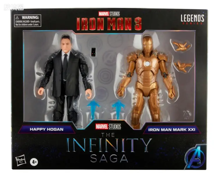 Marvel Legends/漫威传奇 可动人偶系列 漫威:无限传奇系列 电影 钢铁侠3 哈皮&钢铁侠mk21双人套