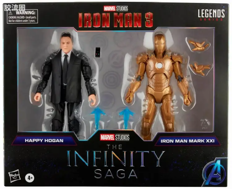 Marvel Legends 双人套装 漫威:无限传奇系列 电影 钢铁侠3 钢铁侠MK21&哈皮·霍根