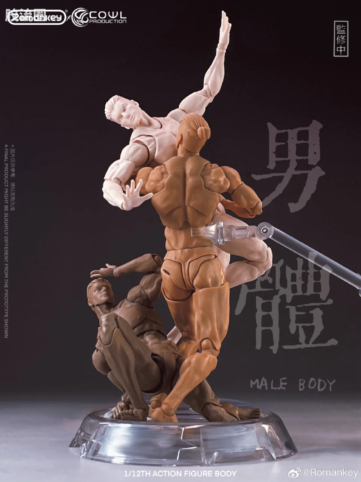 Romankey X VTOYS 超可动素体 男体 （白/黄/棕）