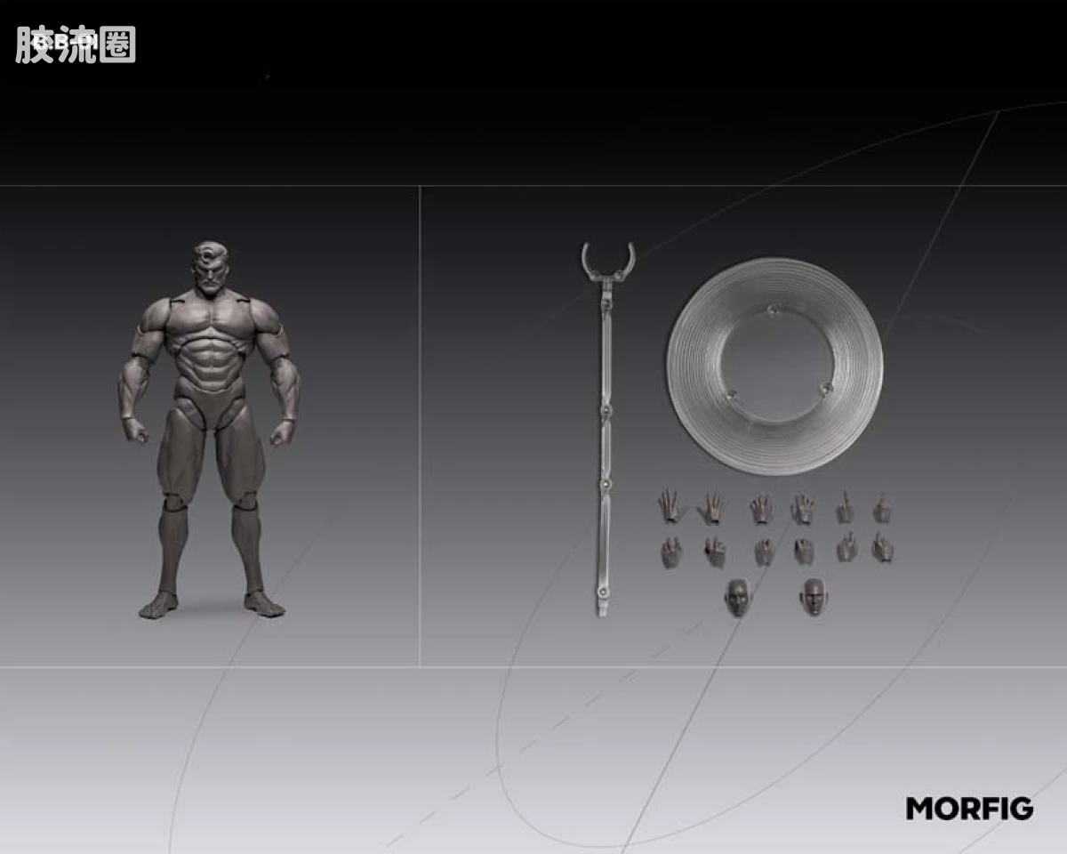 MORFIG 1/12可动人偶系列 null 男素体β-灰质1/12可动人偶