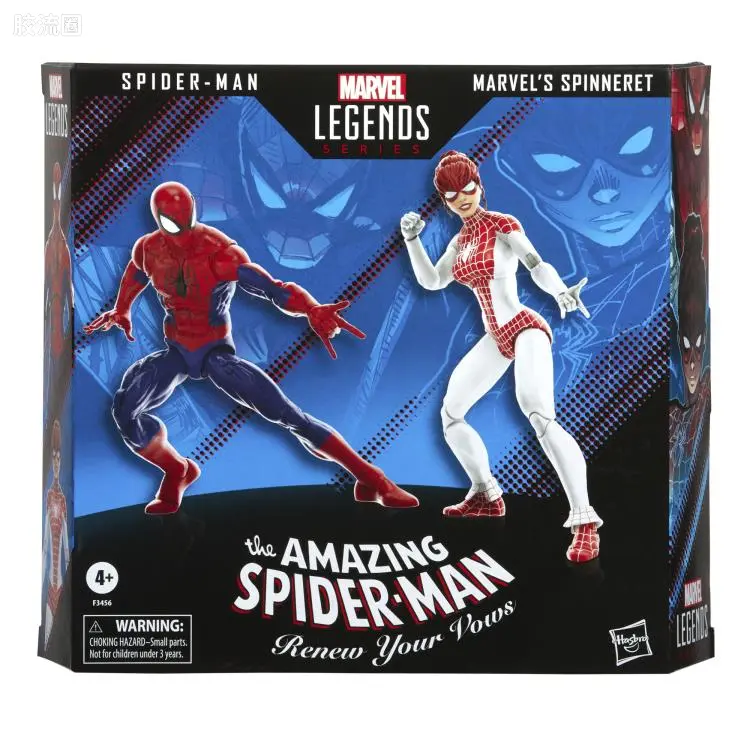 Marvel Legends/漫威传奇 可动人偶系列 60周年漫画 神奇蜘蛛系列 神奇蜘蛛侠&MJ蜘蛛侠双人套