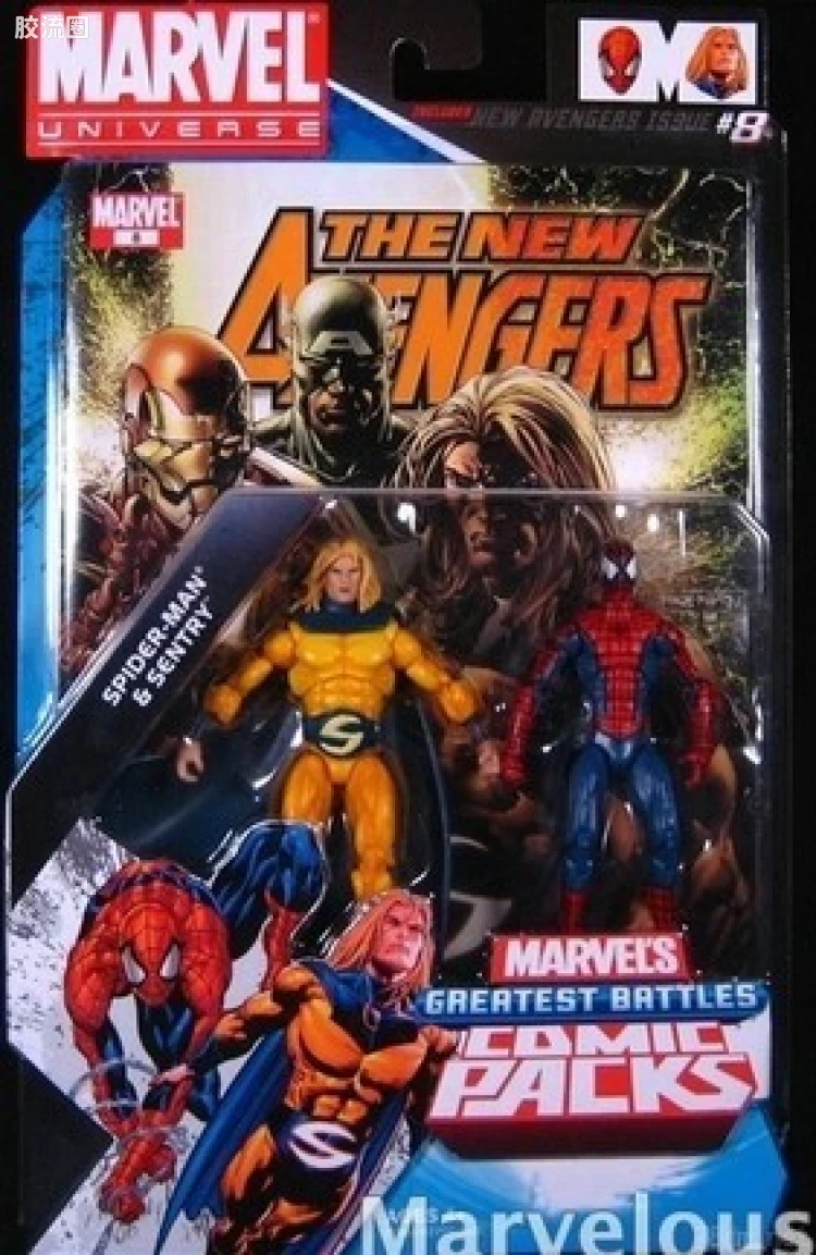 Marvel Universe可动人偶系列 双人套装  Greatest Battles 第2弹 蜘蛛侠与哨兵