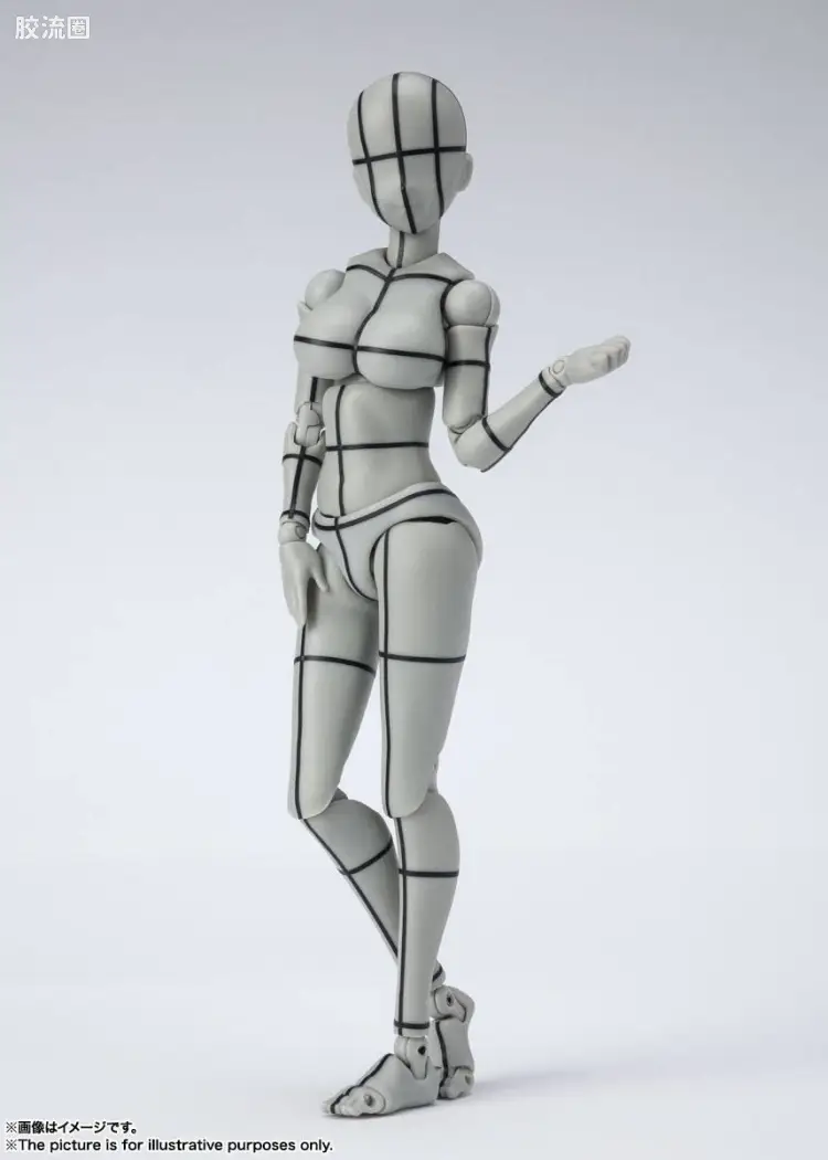 SHF 素体君&素体酱 素体酱 -矢吹健太朗- 线框(灰色Ver.)