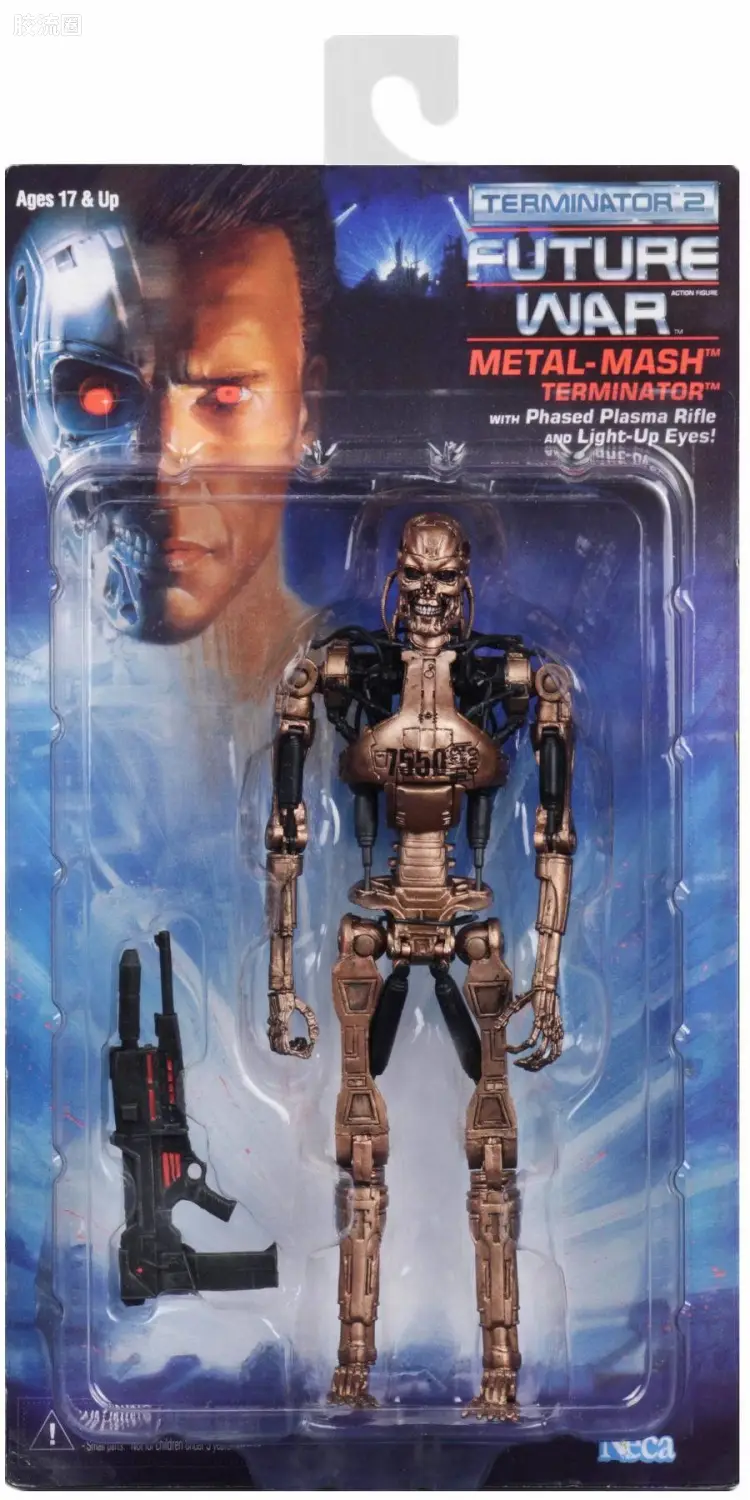 NECA 7寸可动人形系列 终结者系列 终结者2 T-800骨架(致敬版)