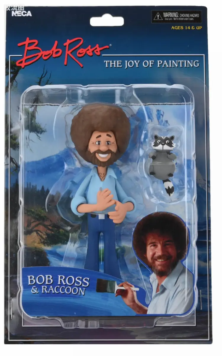 NECA 7寸可动人形系列 Toony/微小系列 美国画家 鲍勃·罗斯&浣熊