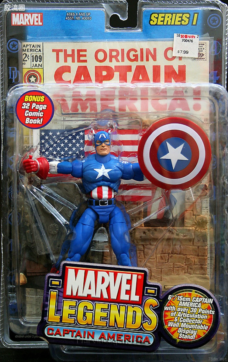 Marvel Legends/漫威传奇 可动人偶系列 第1代 美国队长